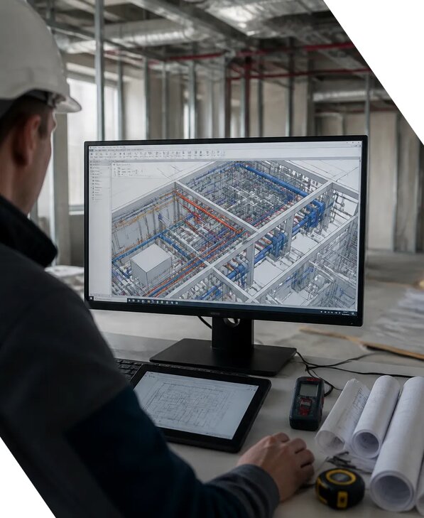 Создание BIM модели инженерных сетей для объектов в Дальнегорске